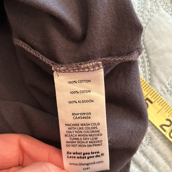 Life is Good Dark grey T shirt with Motorcycle graphic - Picture 8 of 8